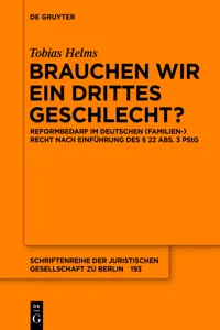 Brauchen wir ein drittes Geschlecht?_cover