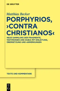 Porphyrios, "Contra Christianos"_cover