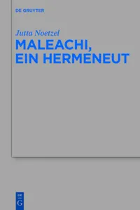 Maleachi, ein Hermeneut_cover