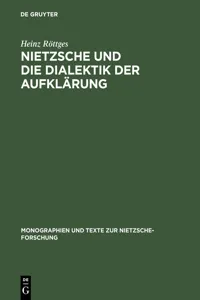 Nietzsche und die Dialektik der Aufklärung_cover