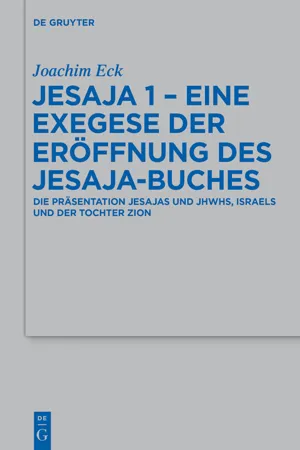 Jesaja 1 - Eine Exegese der Eröffnung des Jesaja-Buches