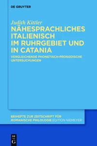 Nähesprachliches Italienisch im Ruhrgebiet und in Catania_cover