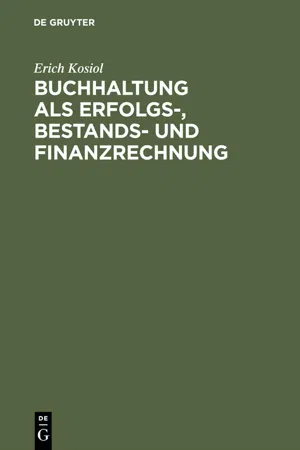 Buchhaltung als Erfolgs-, Bestands- und Finanzrechnung