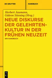 Neue Diskurse der Gelehrtenkultur in der Frühen Neuzeit_cover