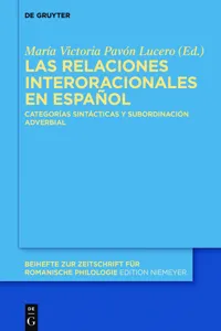 Las relaciones interoracionales en español_cover