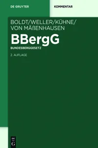 BBergG Bundesberggesetz_cover