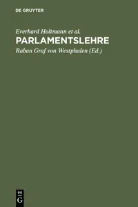 Parlamentslehre_cover