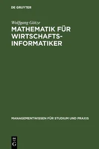 Mathematik für Wirtschaftsinformatiker_cover