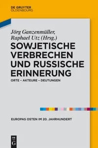 Sowjetische Verbrechen und russische Erinnerung_cover