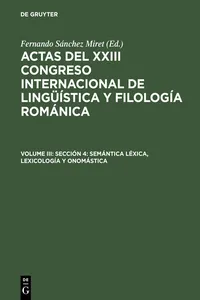 Sección 4: Semántica léxica, lexicología y onomástica_cover