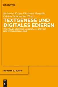Textgenese und digitales Edieren_cover