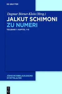 Jalkut Schimoni zu Numeri_cover