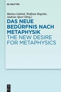 Das neue Bedürfnis nach Metaphysik / The New Desire for Metaphysics_cover