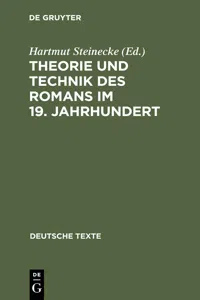 Theorie und Technik des Romans im 19. Jahrhundert_cover