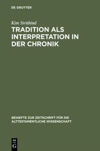 Tradition als Interpretation in der Chronik_cover