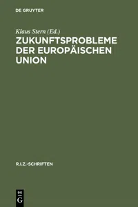 Zukunftsprobleme der Europäischen Union_cover