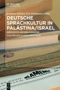 Deutsche Sprachkultur in Palästina/Israel_cover