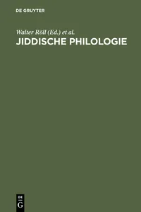 Jiddische Philologie_cover