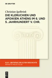 Die Kleruchien und Apoikien Athens im 6. und 5. Jahrhundert v. Chr._cover