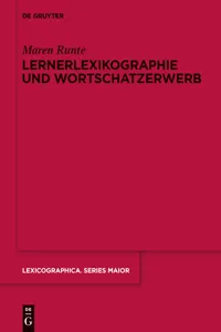 Lernerlexikographie und Wortschatzerwerb_cover