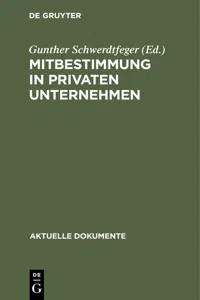 Mitbestimmung in privaten Unternehmen_cover