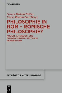 Philosophie in Rom - Römische Philosophie?_cover