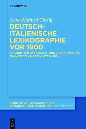 Deutsch-italienische Lexikographie vor 1900