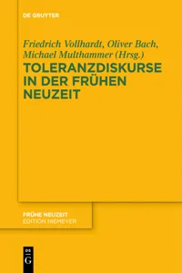 Toleranzdiskurse in der Frühen Neuzeit_cover