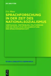 Sprachforschung in der Zeit des Nationalsozialismus_cover