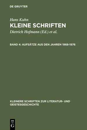 Aufsätze aus den Jahren 1968–1976