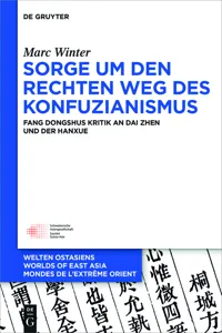 Sorge um den Rechten Weg des Konfuzianismus_cover