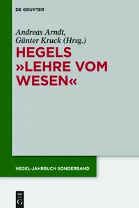 Hegels "Lehre vom Wesen"_cover
