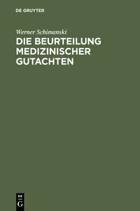 Die Beurteilung medizinischer Gutachten_cover