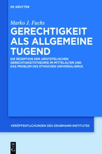 Gerechtigkeit als allgemeine Tugend_cover