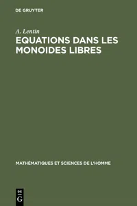 Equations dans les monoides libres_cover