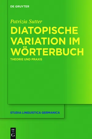 Diatopische Variation im Wörterbuch