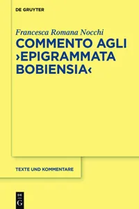 Commento agli "Epigrammata Bobiensia"_cover