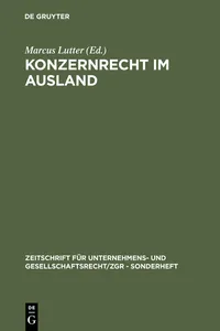 Konzernrecht im Ausland_cover