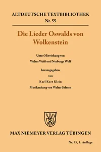 Die Lieder Oswalds von Wolkenstein_cover