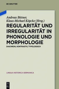 Regularität und Irregularität in Phonologie und Morphologie_cover