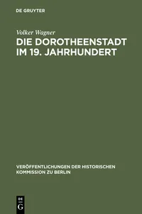 Die Dorotheenstadt im 19. Jahrhundert_cover