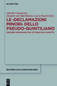 Le >Declamazioni Minori< dello Pseudo-Quintiliano_cover