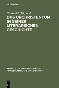 Das Urchristentum in seiner literarischen Geschichte_cover