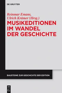 Musikeditionen im Wandel der Geschichte_cover