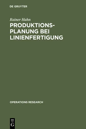 Produktionsplanung bei Linienfertigung