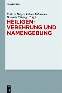 Heiligenverehrung und Namengebung_cover