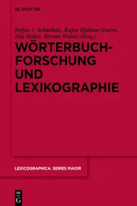 Wörterbuchforschung und Lexikographie_cover