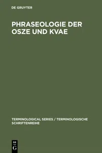 Phraseologie der OSZE und KVAE_cover