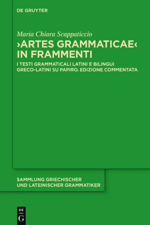 "Artes Grammaticae" in frammenti