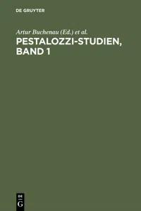 Pestalozzi-Studien, Band 1_cover